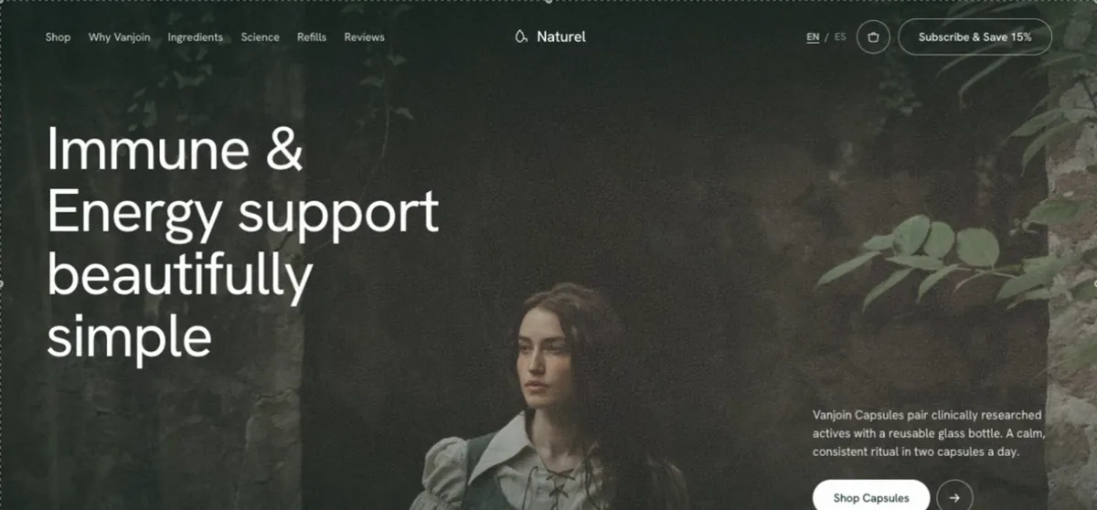 Naturel — landing page demo